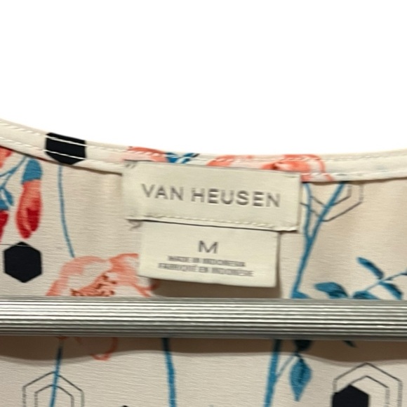 Van Heusen Floral & Geometric Print Sleeveless Blouse – Size Medium - Picture 3 of 5